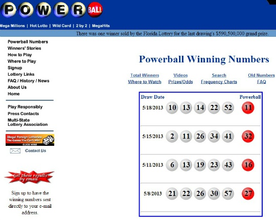 Powerball winners yesterday / Winning lotto numbers az