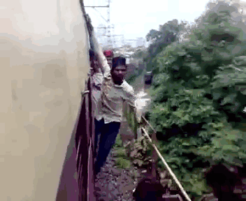Indian train stunt cool
