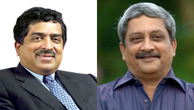 Nandan_Nilekani_Manohar_Parrikar Nandan_Nilekani_Manohar_Parrikar