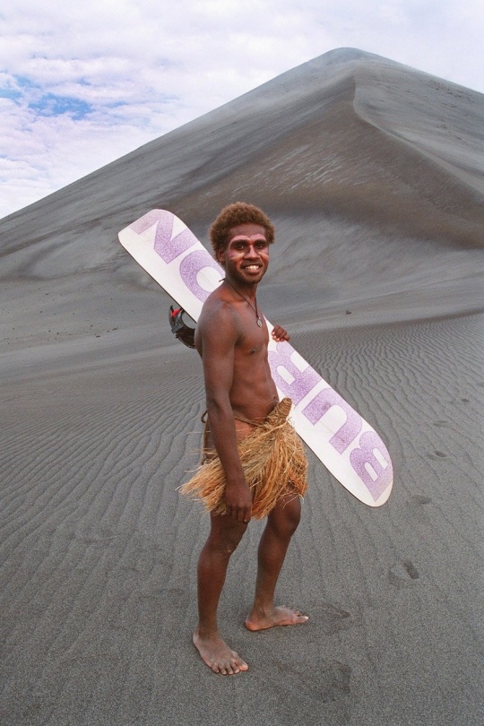 Cinder boarding at Vanuatu Cinder boarding at Vanuatu
