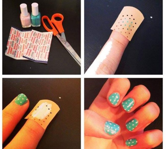 Nail Art with Band Aids Nail Art with Band Aids