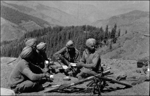 Soldiers in mountains