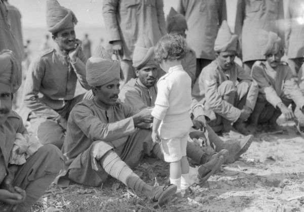 French boy introducing himself to indian army