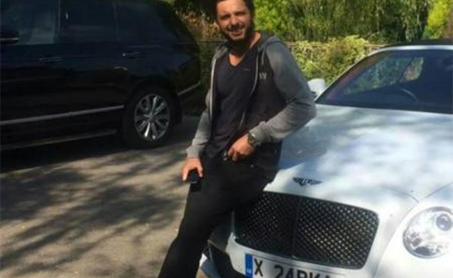 Afridi with his Bentley Continental