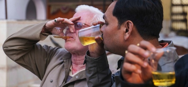 Drinking sacred pee