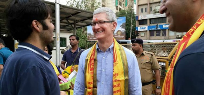 Tim Cook with Anant Ambani
