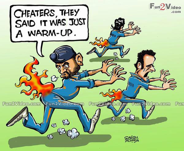 Funny Cartoons Of Cricketers