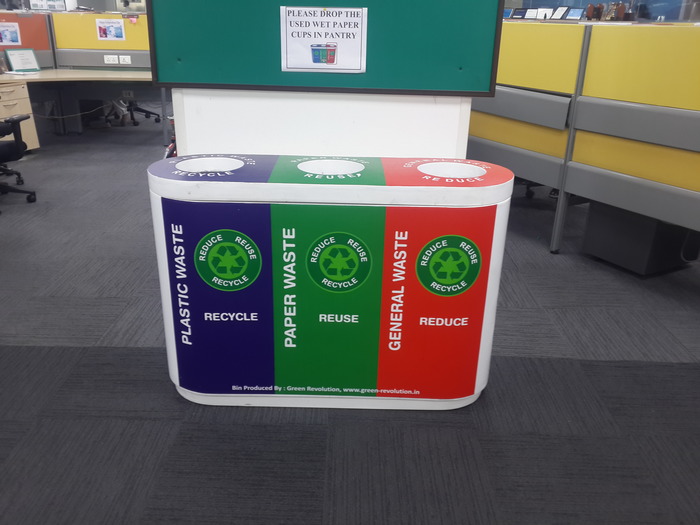 Colour Coded Waste Segregation Dustbins Manufacturer In India Green