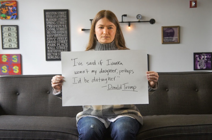 These Women Are Holding Up Signs Of The Most Sexist Things That Donald