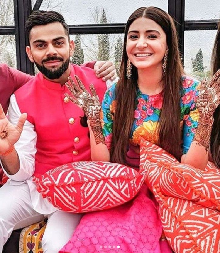 Virat Kohli and Anushka Sharma mehendi pictures