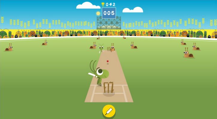 google game doodle cricket