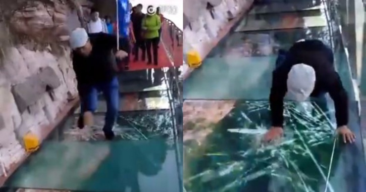 Famed China Glass Bridge 'Cracks' With Each Step. People Left Stunned ...