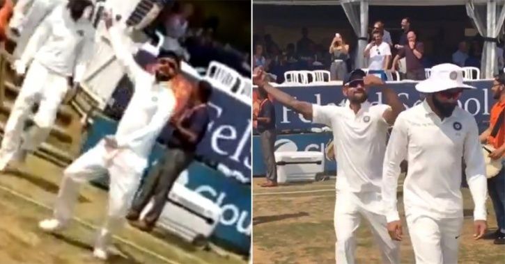 Image result for Virat Kohli and Shikhar Dhawan bring the Bhangra to Essex, watch a video.