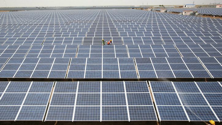 Solar energy installation in India