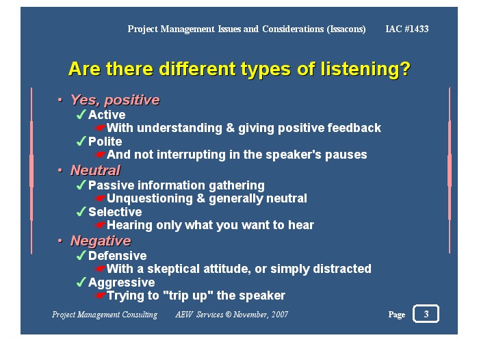 types of listening