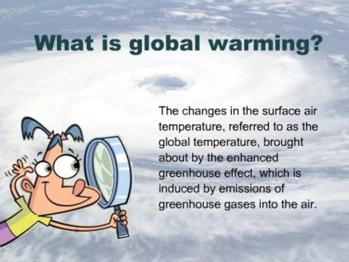 write a presentation on global warming