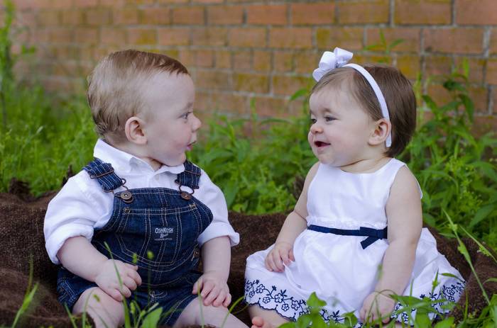 Image for cute babies boy and girl