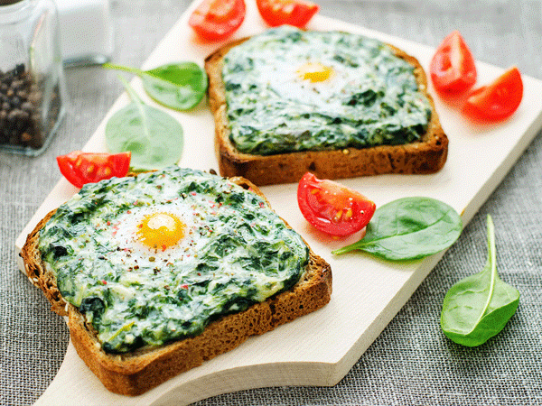 Healthy Snack Recipe: Creamy Spinach Toast | Recipes