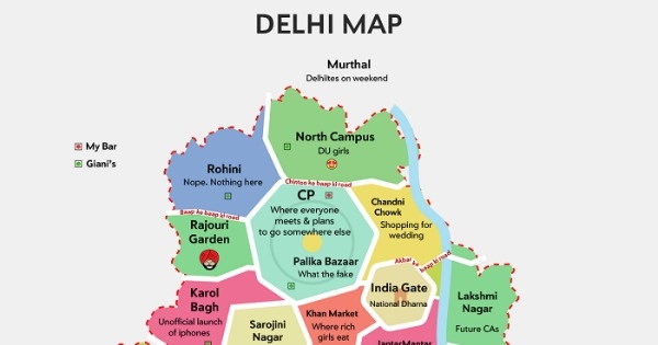 Editable map Delhi India ENG