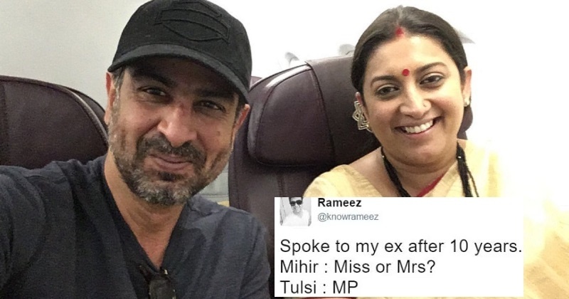 Ronit Roy And Smriti Irani Have A Mid-Air Reunion, Start A Mihir-Tulsi