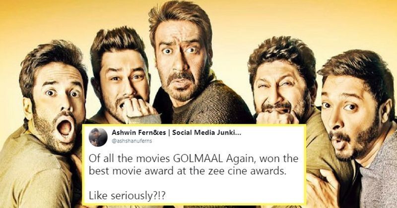 4 timings show golmaal Best Againâ Award An Internet Film âGolmaal At Wins Show,