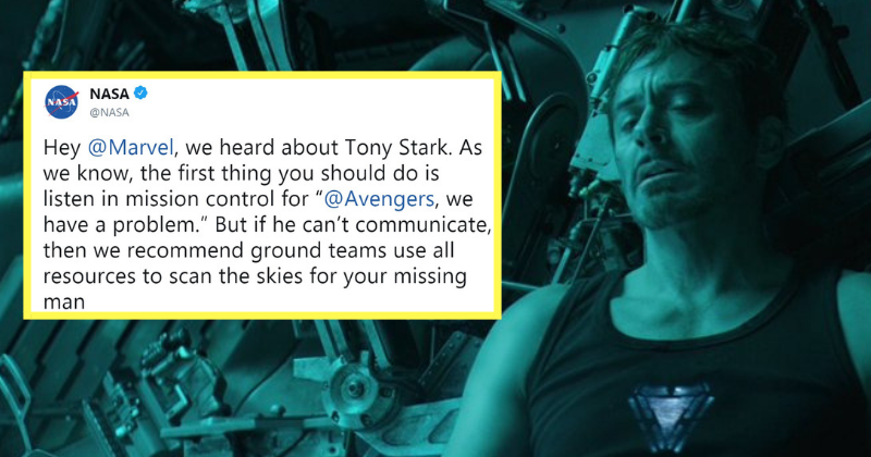 Avengers 4:NASA Responds To Fans Requesting To Save Tony 
