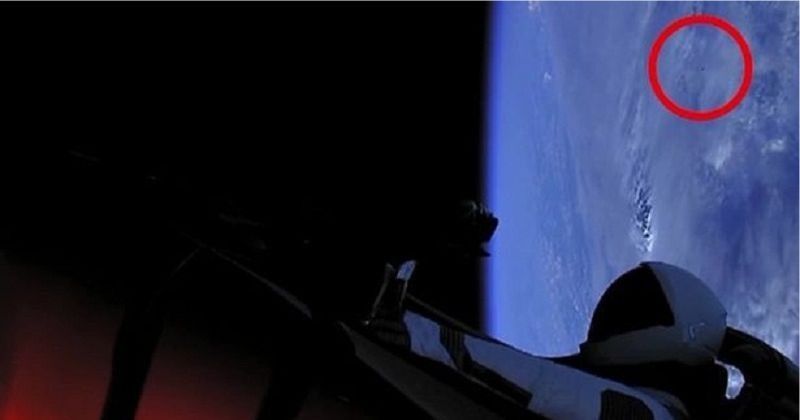 Is That A UFO Flying Past The Tesla Roadster Car In Space? Some People