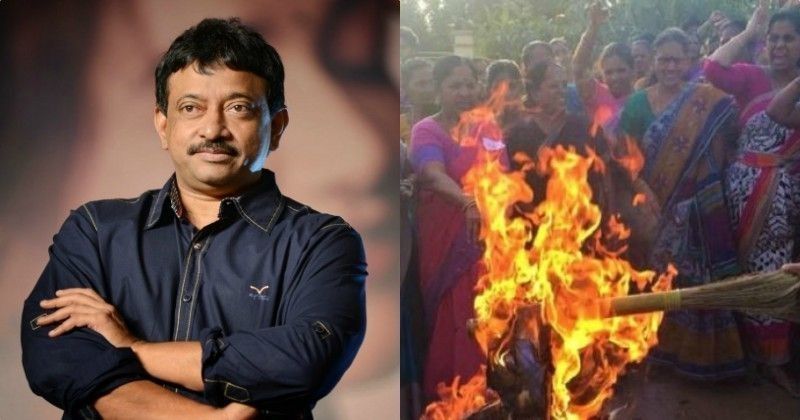 In Other News Ram Gopal Varma S Effigy Is Being Burnt To Protest Against His Film God Sex And