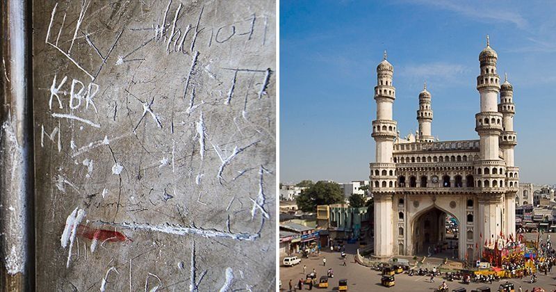 Vandalism Is Destroying The Walls Of Historical Charminar And Golconda ...