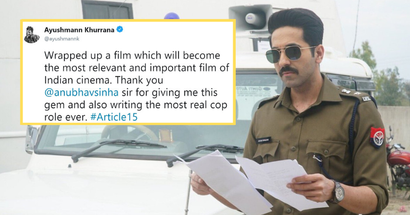 Article 15 movie:Calling It 'Most Important Film Of Indian 