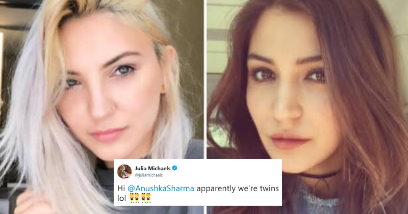 Anushka Sharma S Doppelganger Anushka Sharma And Her Doppelganger Julia Michaels Reaction On Seeing Each Other S Picture Is Priceless Michaels bears an uncanny resemblance to anushka sharma, which she is well now we know that anushka will look so good in blonde hair. younews in