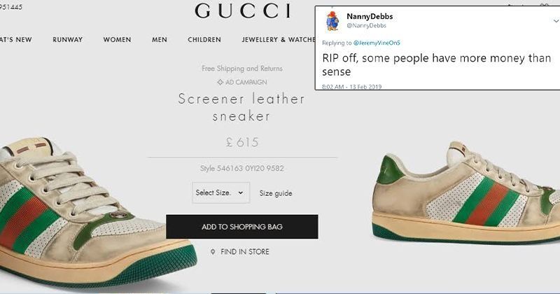 gucci dirty trainers