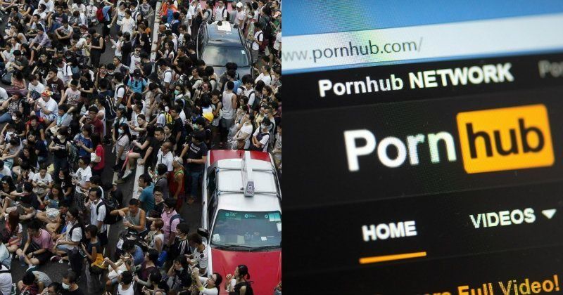 Porn Sites In Hong Kong Are Shut Down, Encouraging People To Go Out And Protest -1658