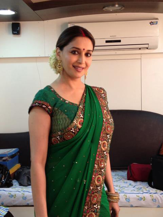 Madhuri Dixits Sexiest Saree Looks 